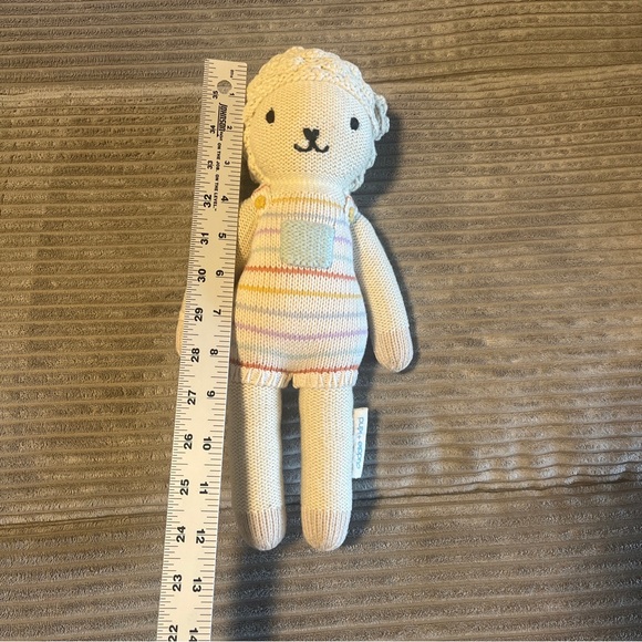 Cuddle and Kind Avery Lamb 12" Knit Plush Doll Stuffed Animal Handmade Knit - Picture 2 of 8
